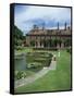 Lily Gardens and Strode House, Barrington Court, Somerset, England, United Kingdom-Chris Nicholson-Framed Stretched Canvas