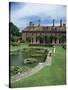 Lily Gardens and Strode House, Barrington Court, Somerset, England, United Kingdom-Chris Nicholson-Stretched Canvas