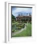 Lily Gardens and Strode House, Barrington Court, Somerset, England, United Kingdom-Chris Nicholson-Framed Photographic Print