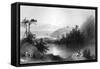 Lily Lake, with the Town of St John on an Outcrop Beyond, Canada, 19th Century-R Brandard-Framed Stretched Canvas