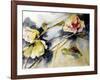 Lily Leaves Drifting-Mary Smith-Framed Giclee Print