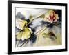 Lily Leaves Drifting-Mary Smith-Framed Giclee Print