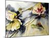 Lily Leaves Drifting-Mary Smith-Mounted Giclee Print