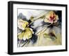 Lily Leaves Drifting-Mary Smith-Framed Giclee Print