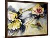 Lily Leaves Drifting-Mary Smith-Framed Giclee Print