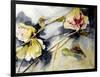 Lily Leaves Drifting-Mary Smith-Framed Giclee Print