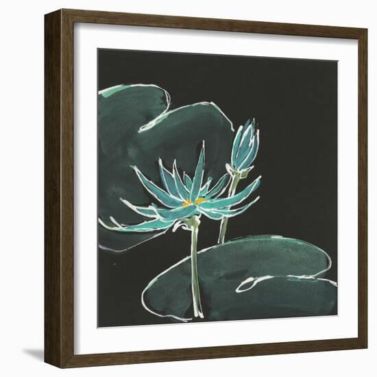 Lily on Black IV-Chris Paschke-Framed Art Print