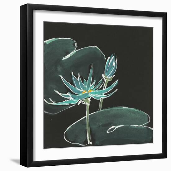 Lily on Black IV-Chris Paschke-Framed Art Print