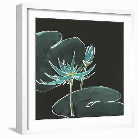 Lily on Black IV-Chris Paschke-Framed Art Print