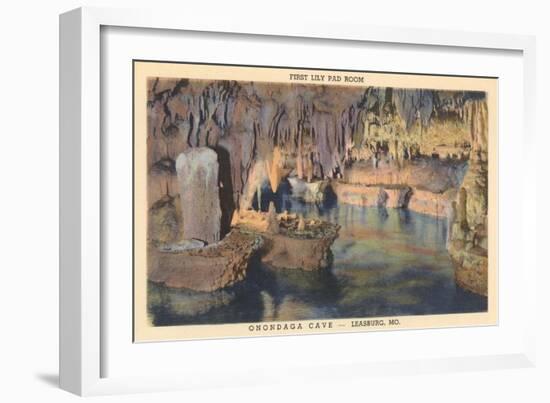 Lily Pad Room, Onandaga Cave, Leasburg-null-Framed Art Print