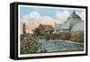Lily Pond and Conservatory, Pittsburgh, Pennsylvania-null-Framed Stretched Canvas