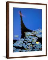 Lily Pond and Temple Reflection in Humble Administrators Garden, Suzhou, Jiangsu, China-Walter Bibikow-Framed Photographic Print