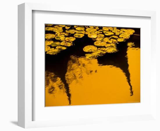 Lily Pond and Temple Reflection in Humble Administrators Garden, Suzhou, Jiangsu, China-Walter Bibikow-Framed Photographic Print