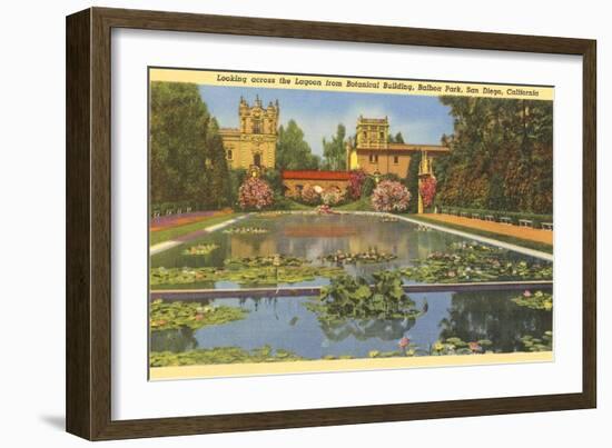 Lily Pond, Balboa Park, San Diego, California-null-Framed Art Print