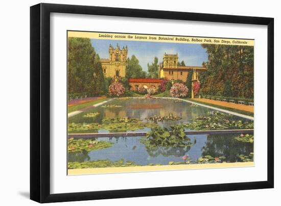 Lily Pond, Balboa Park, San Diego, California-null-Framed Art Print