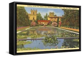 Lily Pond, Balboa Park, San Diego, California-null-Framed Stretched Canvas