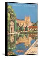 Lily Pond in Balboa Park, San Diego, California-null-Framed Stretched Canvas