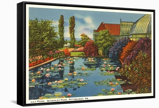 Lily Pond, Schenley Park, Pittsburgh, Pennsylvania-null-Framed Stretched Canvas