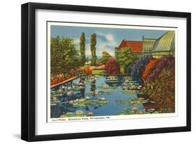 Lily Pond, Schenley Park, Pittsburgh, Pennsylvania-null-Framed Art Print