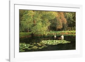 Lily Pond, Shudbrook, Near Lincoln-null-Framed Art Print