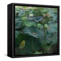 Lily Pond1, 2021, (digital)-Scott J. Davis-Framed Stretched Canvas