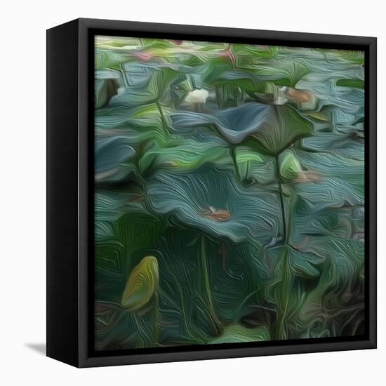 Lily Pond1, 2021, (digital)-Scott J. Davis-Framed Stretched Canvas