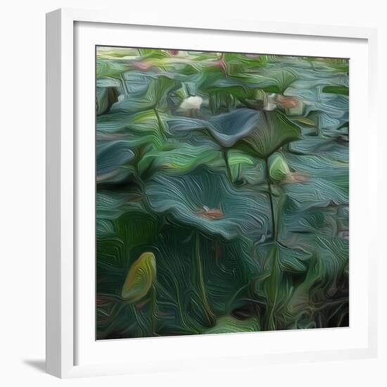 Lily Pond1, 2021, (digital)-Scott J. Davis-Framed Giclee Print