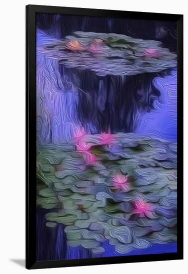 Lily Pond2, 2021, (digital)-Scott J. Davis-Framed Giclee Print