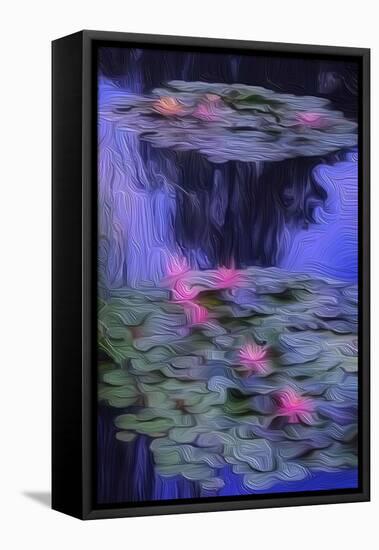 Lily Pond2, 2021, (digital)-Scott J. Davis-Framed Stretched Canvas