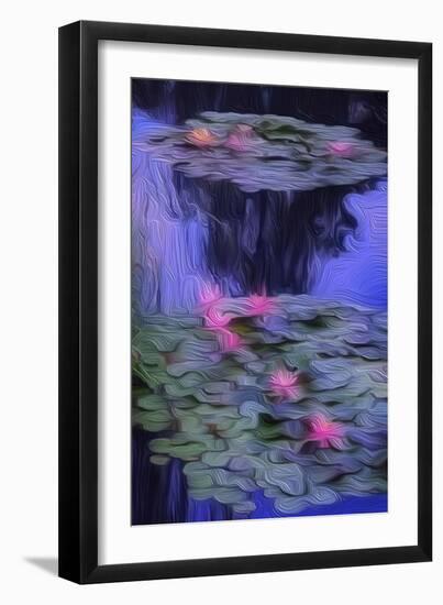 Lily Pond2, 2021, (digital)-Scott J. Davis-Framed Giclee Print