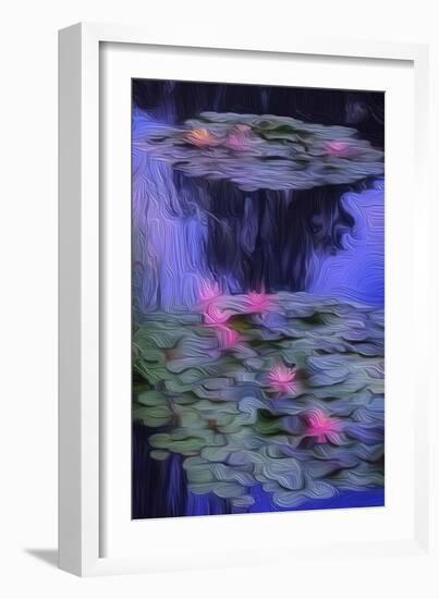 Lily Pond2, 2021, (digital)-Scott J. Davis-Framed Giclee Print