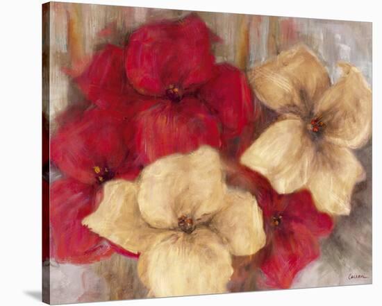 Lily Reds II-Carson-Stretched Canvas