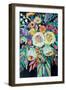 Lilys Bouquet Black-Jeanette Vertentes-Framed Art Print