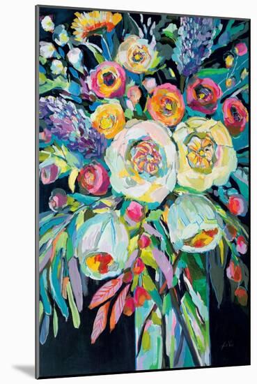 Lilys Bouquet Black-Jeanette Vertentes-Mounted Art Print