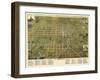 Lima, Ohio - Panoramic Map-Lantern Press-Framed Art Print