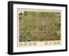 Lima, Ohio - Panoramic Map-Lantern Press-Framed Art Print