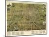 Lima, Ohio - Panoramic Map-Lantern Press-Mounted Art Print