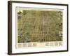 Lima, Ohio - Panoramic Map-Lantern Press-Framed Art Print