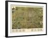 Lima, Ohio - Panoramic Map-Lantern Press-Framed Art Print