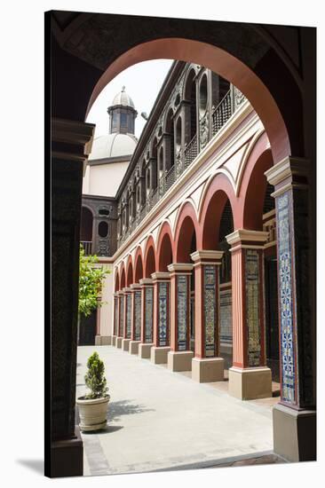 Lima, Peru. Courtyard of the Convent of Santo Domingo, Lima, Peru.-Michael DeFreitas-Stretched Canvas