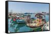 Limassol Marina harbour in Limassol, Cyprus-Chris Mouyiaris-Framed Stretched Canvas