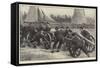 Limber Up! Bluejackets at Field-Gun Drill at the Royal Naval Exhibition-William Heysham Overend-Framed Stretched Canvas