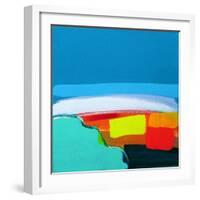 Lime and Red landscape-Angie Kenber-Framed Giclee Print