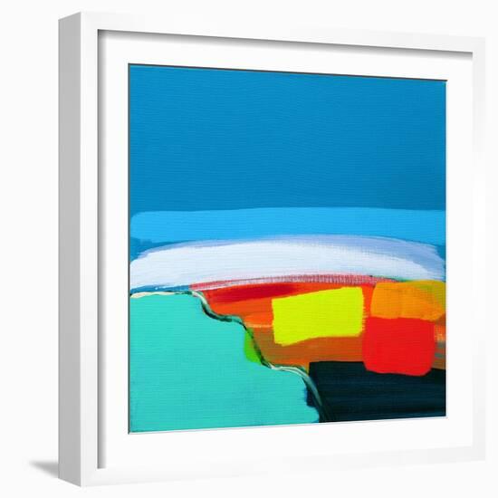 Lime and Red landscape-Angie Kenber-Framed Giclee Print