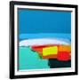 Lime and Red landscape-Angie Kenber-Framed Giclee Print