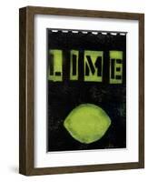 Lime collage-Ricki Mountain-Framed Art Print