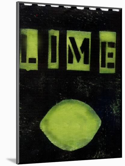 Lime collage-Ricki Mountain-Mounted Art Print