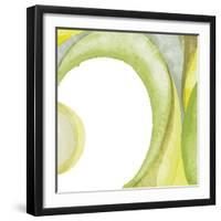 Lime Geometric II-Chris Paschke-Framed Giclee Print