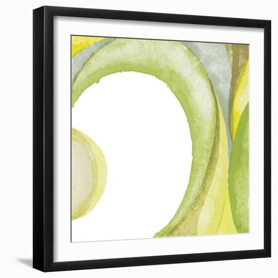 Lime Geometric II-Chris Paschke-Framed Giclee Print