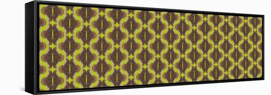 Lime Green Moth Dream panoramic-Belen Mena-Framed Stretched Canvas
